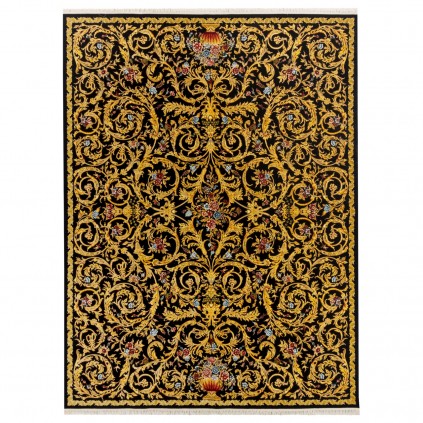 فرش ماشینی طرح افشان گلدار، اکریلیک، سبک پارسی، کد 100055