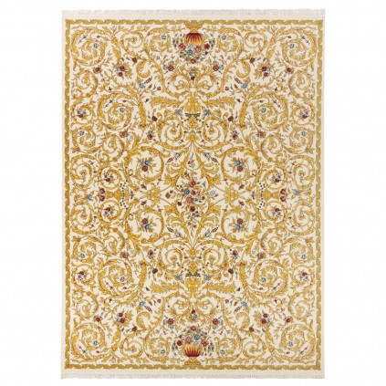 فرش ماشینی طرح افشان گلدار، اکریلیک، سبک پارسی، کد 100055