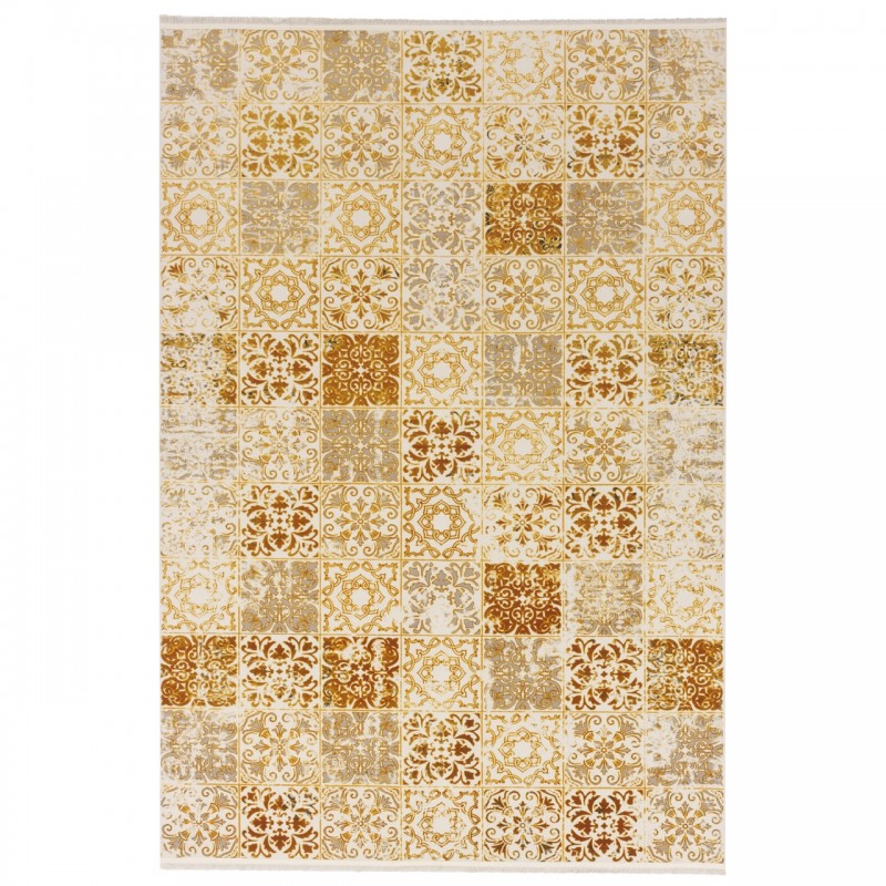 فرش ماشینی طرح خشتی نئوکلاسیک، اکریلیک، سبک پارسی، کد 100061