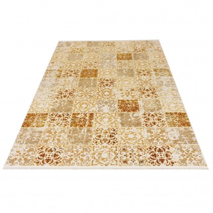 فرش ماشینی طرح خشتی نئوکلاسیک، اکریلیک، سبک پارسی، کد 100061