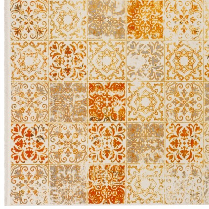 فرش ماشینی طرح خشتی نئوکلاسیک، اکریلیک، سبک پارسی، کد 100061