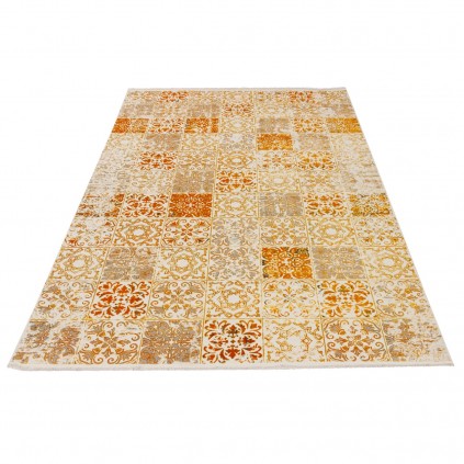 فرش ماشینی طرح خشتی نئوکلاسیک، اکریلیک، سبک پارسی، کد 100061