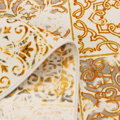 فرش ماشینی طرح خشتی نئوکلاسیک، اکریلیک، سبک پارسی، کد 100061