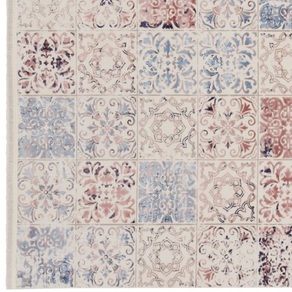 فرش ماشینی طرح خشتی نئوکلاسیک، اکریلیک، سبک پارسی، کد 100061