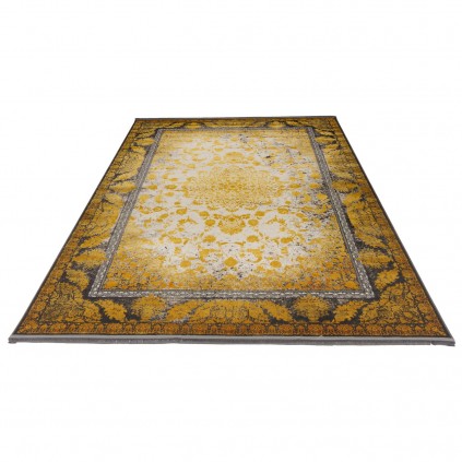 فرش ماشینی طرح لچک ترنج نئوکلاسیک، اکریلیک، سبک پارسی، کد 100063