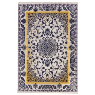 سجادة صناعية بنقشة زاوية وترنج الكلاسيكية الجديدة، أكريليك، على الطراز الفارسي، رقم 100063