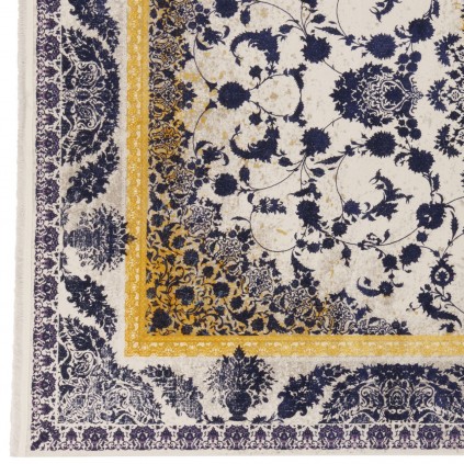 فرش ماشینی طرح لچک ترنج نئوکلاسیک، اکریلیک، سبک پارسی، کد 100063