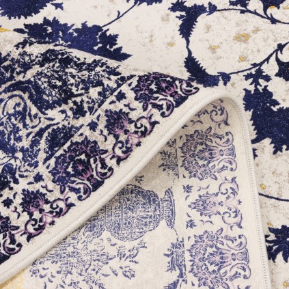 فرش ماشینی طرح لچک ترنج نئوکلاسیک، اکریلیک، سبک پارسی، کد 100063