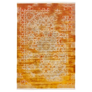 فرش ماشینی طرح لچک ترنج نئوکلاسیک، اکریلیک، سبک پارسی، کد 100066