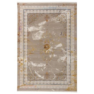 فرش ماشینی طرح لچک ترنج نئوکلاسیک، اکریلیک، سبک پارسی، کد 100067