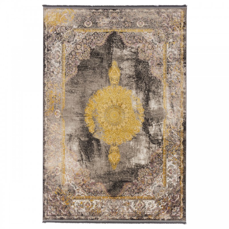 فرش ماشینی طرح لچک ترنج نئوکلاسیک، اکریلیک، سبک پارسی، کد 100068