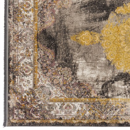 فرش ماشینی طرح لچک ترنج نئوکلاسیک، اکریلیک، سبک پارسی، کد 100068