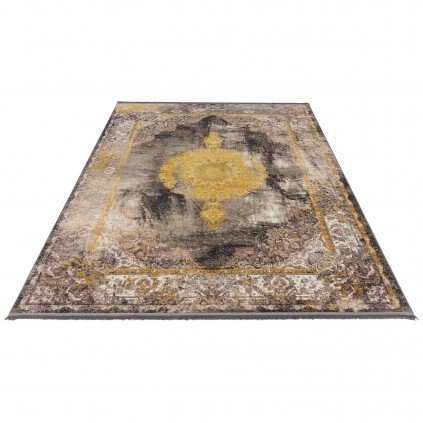 فرش ماشینی طرح لچک ترنج نئوکلاسیک، اکریلیک، سبک پارسی، کد 100068