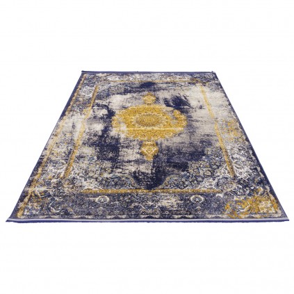 فرش ماشینی طرح لچک ترنج نئوکلاسیک، اکریلیک، سبک پارسی، کد 100068