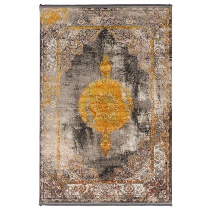 فرش ماشینی طرح لچک ترنج نئوکلاسیک، اکریلیک، سبک پارسی، کد 100068