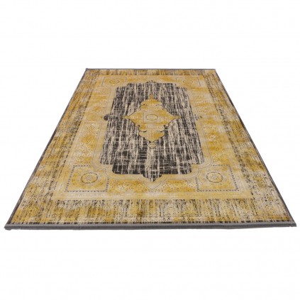 فرش ماشینی طرح لچک ترنج نئوکلاسیک، اکریلیک، سبک پارسی، کد 100072