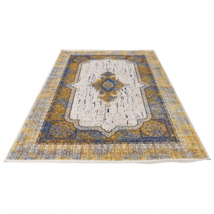 فرش ماشینی طرح لچک ترنج نئوکلاسیک، اکریلیک، سبک پارسی، کد 100072