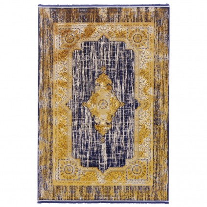 فرش ماشینی طرح لچک ترنج نئوکلاسیک، اکریلیک، سبک پارسی، کد 100072