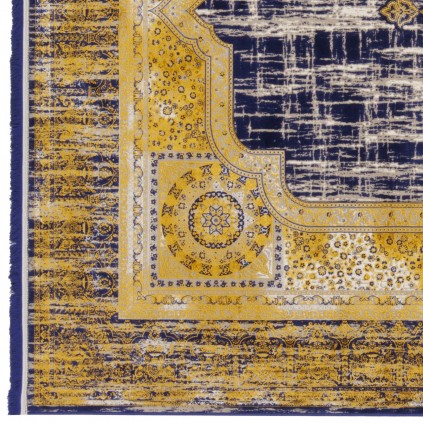 فرش ماشینی طرح لچک ترنج نئوکلاسیک، اکریلیک، سبک پارسی، کد 100072