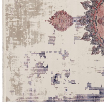 فرش ماشینی طرح ترنج دار نئوکلاسیک، اکریلیک، سبک پارسی، کد 100073