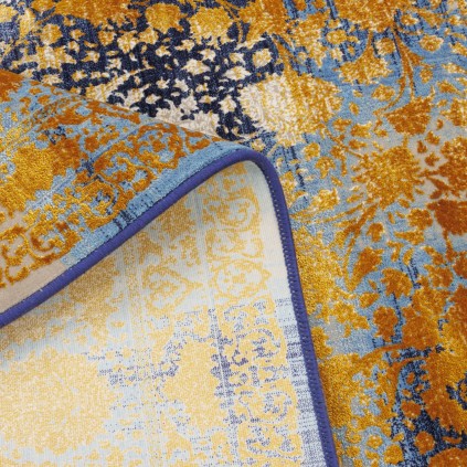 فرش ماشینی طرح لچک ترنج نئوکلاسیک، اکریلیک، سبک پارسی، کد 100075