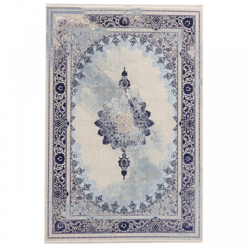 فرش ماشینی طرح لچک ترنج نئوکلاسیک، اکریلیک، سبک پارسی، کد 100076