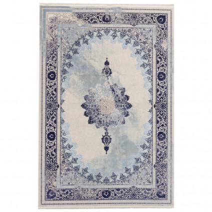 فرش ماشینی طرح لچک ترنج نئوکلاسیک، اکریلیک، سبک پارسی، کد 100076