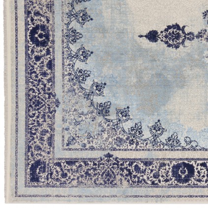 فرش ماشینی طرح لچک ترنج نئوکلاسیک، اکریلیک، سبک پارسی، کد 100076