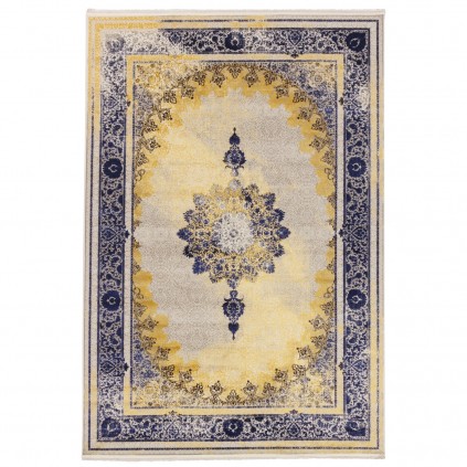 فرش ماشینی طرح لچک ترنج نئوکلاسیک، اکریلیک، سبک پارسی، کد 100076