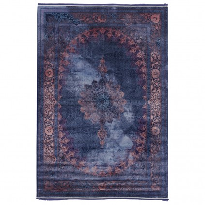 فرش ماشینی طرح لچک ترنج نئوکلاسیک، اکریلیک، سبک پارسی، کد 100076