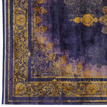 فرش ماشینی طرح لچک ترنج نئوکلاسیک، اکریلیک، سبک پارسی، کد 100076