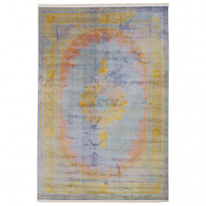 فرش ماشینی طرح لچک ترنج نئوکلاسیک، اکریلیک، سبک پارسی، کد 100076