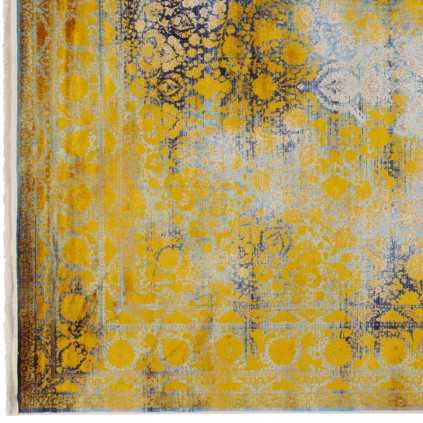 فرش ماشینی طرح لچک ترنج نئوکلاسیک، اکریلیک، سبک پارسی، کد 100077