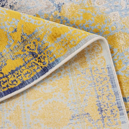 فرش ماشینی طرح لچک ترنج نئوکلاسیک، اکریلیک، سبک پارسی، کد 100077