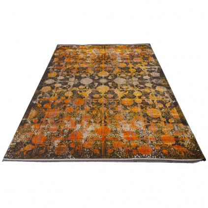 فرش ماشینی طرح خشتی نئوکلاسیک، اکریلیک، سبک پارسی، کد 100078