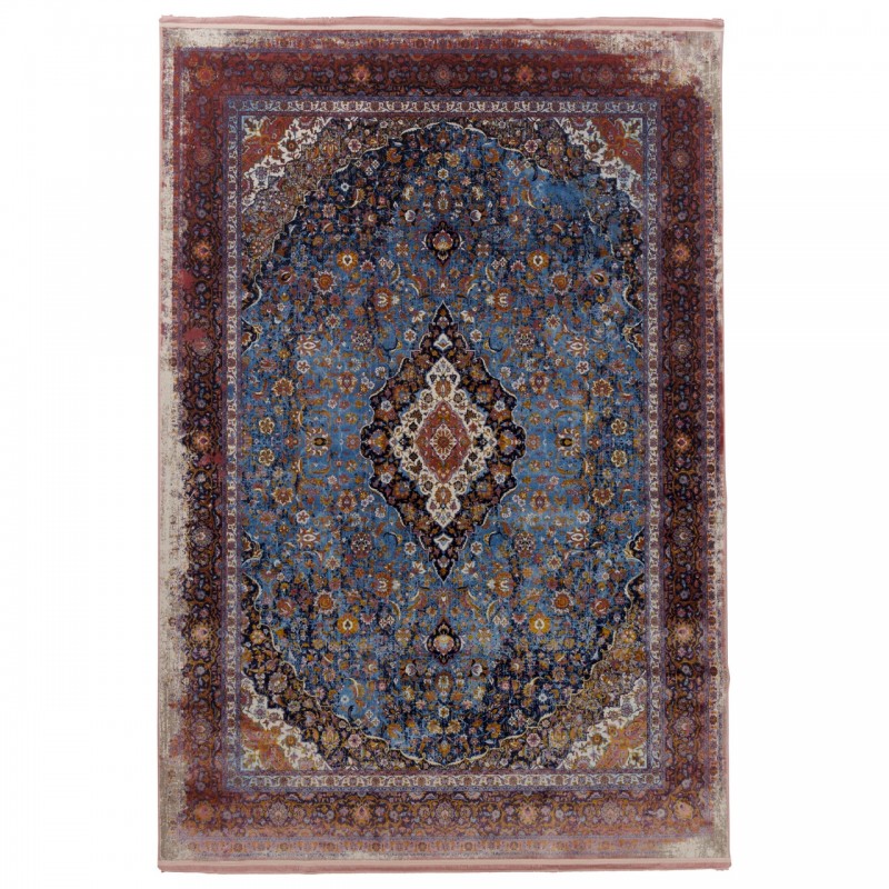 فرش ماشینی طرح لچک ترنج نئوکلاسیک، اکریلیک، سبک پارسی، کد 100079