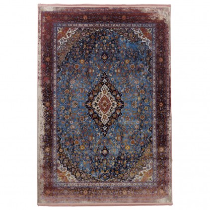 فرش ماشینی طرح لچک ترنج نئوکلاسیک، اکریلیک، سبک پارسی، کد 100079