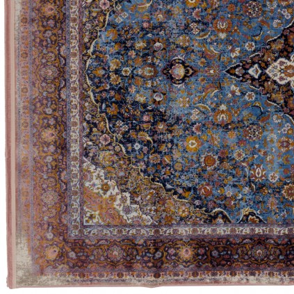 فرش ماشینی طرح لچک ترنج نئوکلاسیک، اکریلیک، سبک پارسی، کد 100079