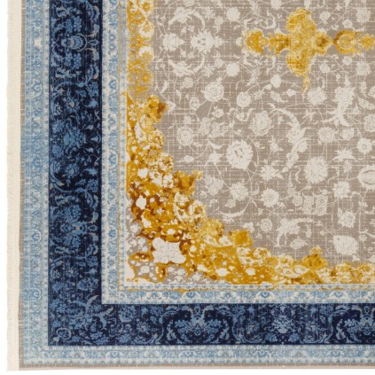 فرش ماشینی طرح لچک ترنج نئوکلاسیک، اکریلیک، سبک پارسی، کد 100080