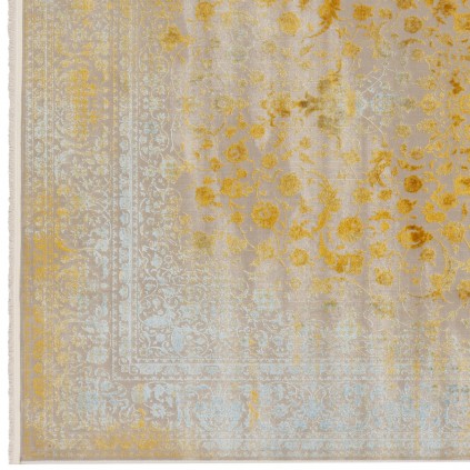 فرش ماشینی طرح لچک ترنج نئوکلاسیک، اکریلیک، سبک پارسی، کد 100080