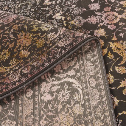 فرش ماشینی طرح لچک ترنج نئوکلاسیک، اکریلیک، سبک پارسی، کد 100080