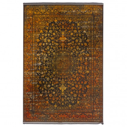 فرش ماشینی طرح لچک ترنج نئوکلاسیک، اکریلیک، سبک پارسی، کد 100080