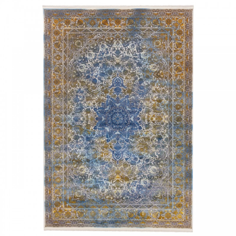 فرش ماشینی طرح لچک ترنج نئوکلاسیک، اکریلیک، سبک پارسی، کد 100082