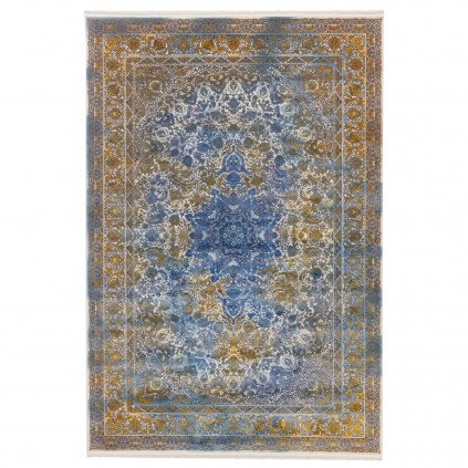 فرش ماشینی طرح لچک ترنج نئوکلاسیک، اکریلیک، سبک پارسی، کد 100082