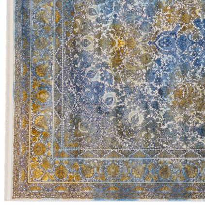 فرش ماشینی طرح لچک ترنج نئوکلاسیک، اکریلیک، سبک پارسی، کد 100082