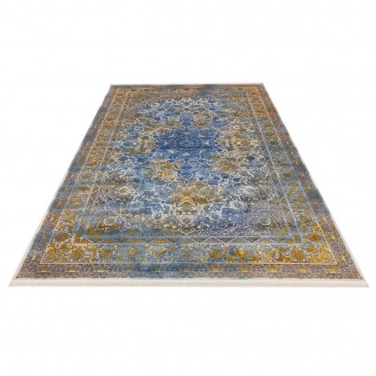 فرش ماشینی طرح لچک ترنج نئوکلاسیک، اکریلیک، سبک پارسی، کد 100082