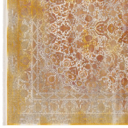 فرش ماشینی طرح لچک ترنج نئوکلاسیک، اکریلیک، سبک پارسی، کد 100082