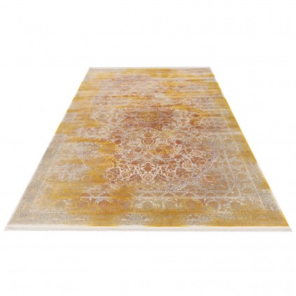 فرش ماشینی طرح لچک ترنج نئوکلاسیک، اکریلیک، سبک پارسی، کد 100082