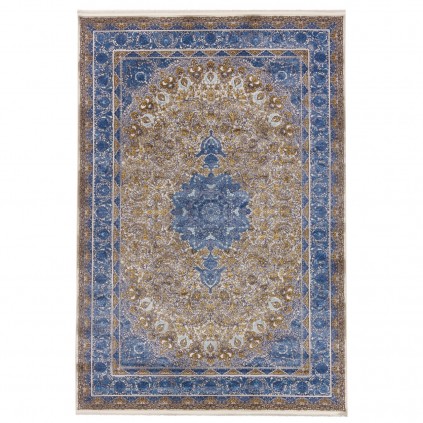 فرش ماشینی طرح لچک ترنج نئوکلاسیک، اکریلیک، سبک پارسی، کد 100082