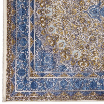 فرش ماشینی طرح لچک ترنج نئوکلاسیک، اکریلیک، سبک پارسی، کد 100082